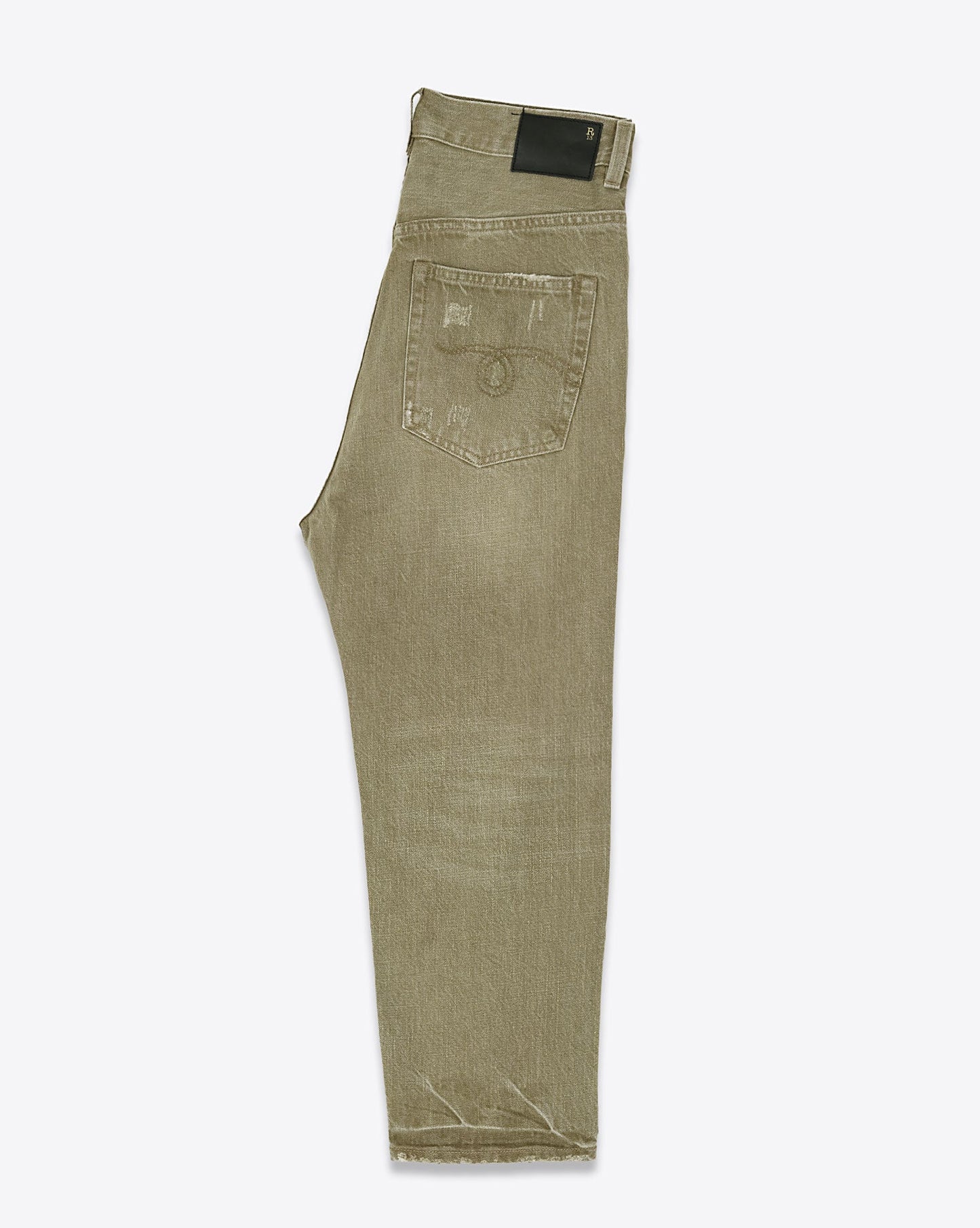 TAILORED DROP JEAN MOSS GREEN