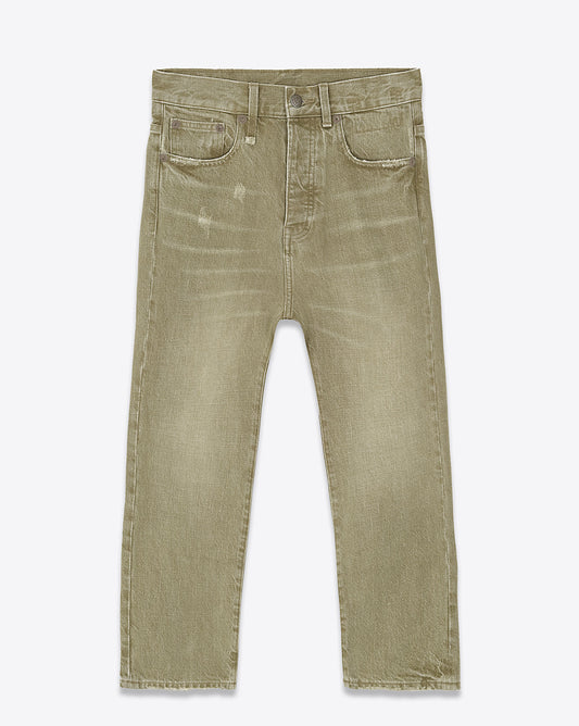 TAILORED DROP JEAN MOSS GREEN