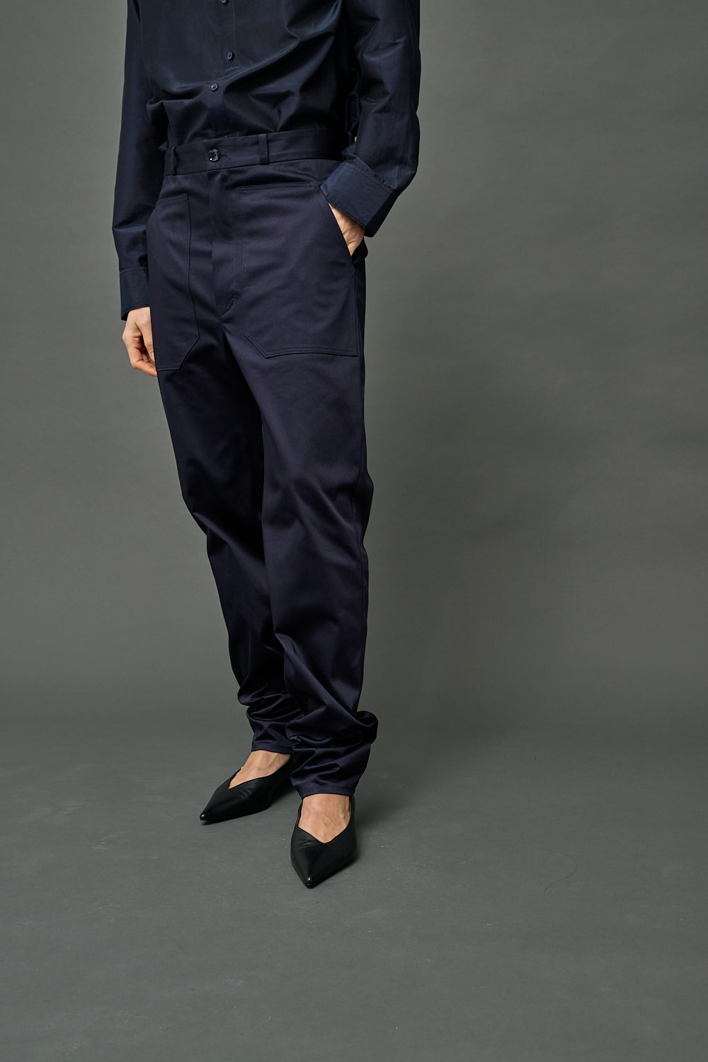 YOGA PANT NAVY COTTON