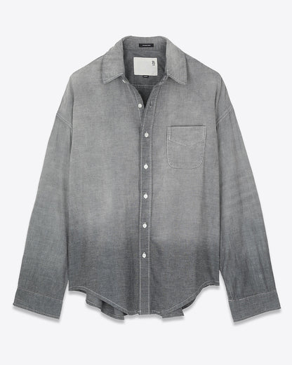 L/S BOXY BUTTON-UP SHIRT VINTAGE BLACK CHAMBRAY