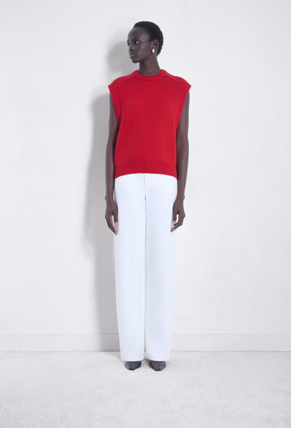 SLEEVELESS BOXY TOP MARI CHILI