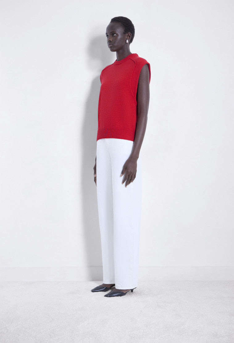 SLEEVELESS BOXY TOP MARI CHILI