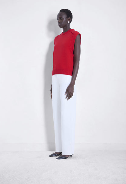 SLEEVELESS BOXY TOP MARI CHILI
