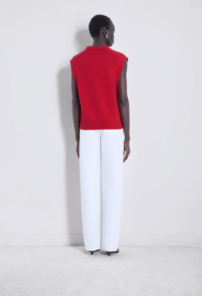 SLEEVELESS BOXY TOP MARI CHILI