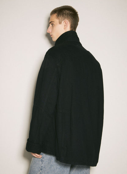 SPORTSJACKET BLACK DENIM POCKET PARKA