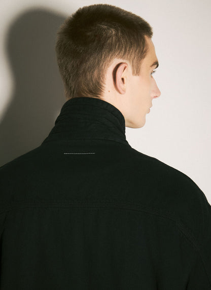 SPORTSJACKET BLACK DENIM POCKET PARKA