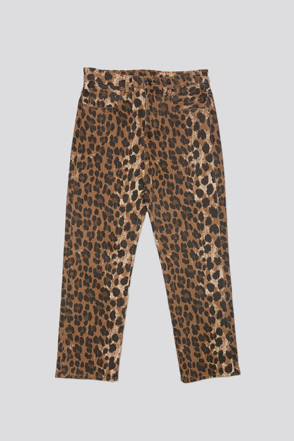 TAILORED DROP STONE WASHED LEOPARD
