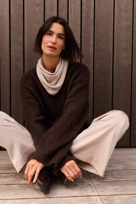 C.O.S.Y by SjaalMania Sjaal Cosy Triangle Oatmeal