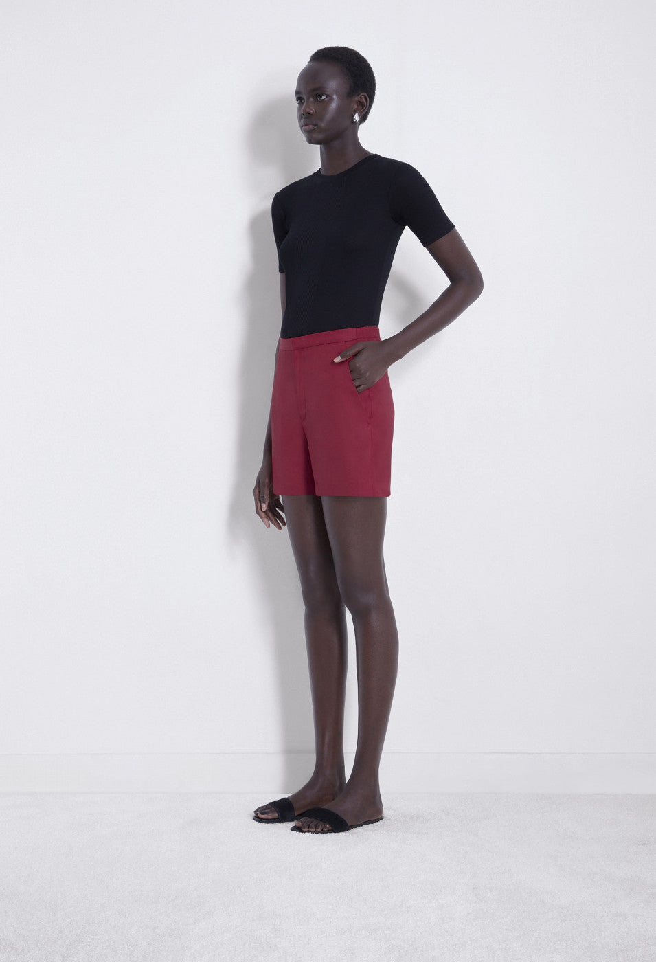 TAILORED MINI SHORTS SIMAI TOMATO