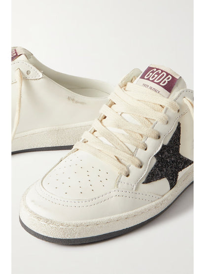BALLSTAR SABOT LEATHER UPPER GLITTER STAR WHITE/BLACK